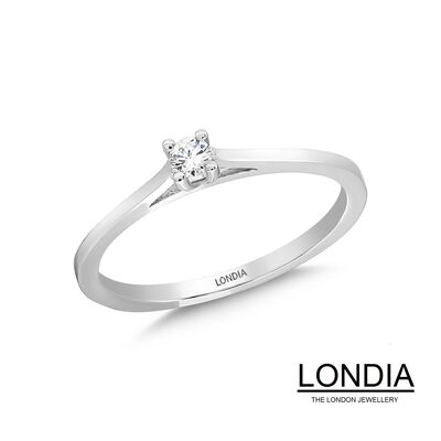 0.08 ct Diamond Minimalist Engagement Ring / 1116603 - 2
