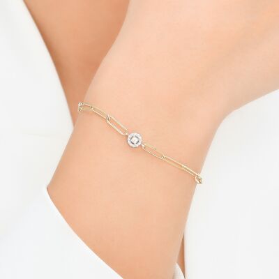 0.12 ct Diamond Paper Clip Bracelet 1120327 - 1