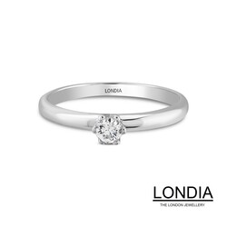 0.14 ct Diamond Minimalist Engagement Ring / 1116563 - 