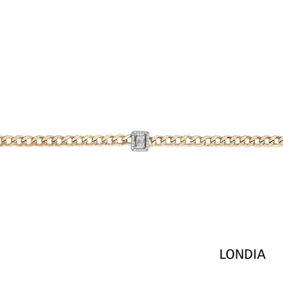 0.15 ct Diamond Baguette and Chain Bracelet / 1117453 - 3