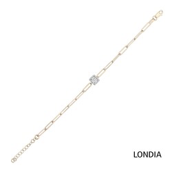 0.15 ct Diamond Baguette Paper Clip Bracelet 1120309 - 3