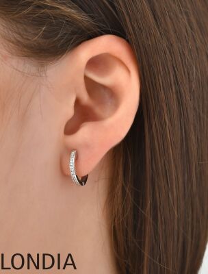 0.10 ct Londia Natural Diamond Hoop Earring / 1125094 - 2