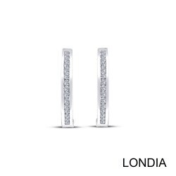 0.10 ct Londia Natural Diamond Hoop Earring / 1125094 - 3