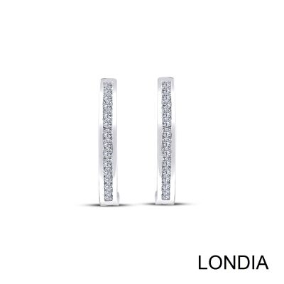 0.10 ct Londia Natural Diamond Hoop Earring / 1125094 - 3