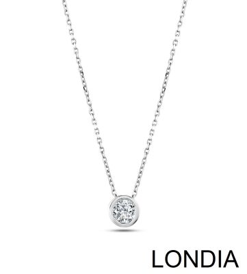 0.10 ct.Natural Diamond Solitaire Necklace / 1122423 - 1