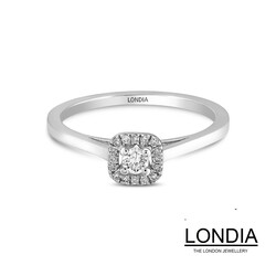 0.17ct Diamond Minimalist Engagement Rings - 