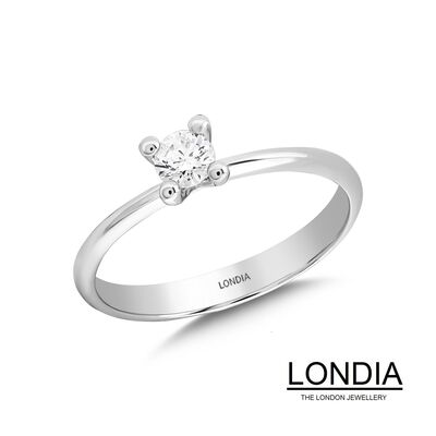 0.18 ct Diamond Minimalist Engagement Ring / 1116683 - 2