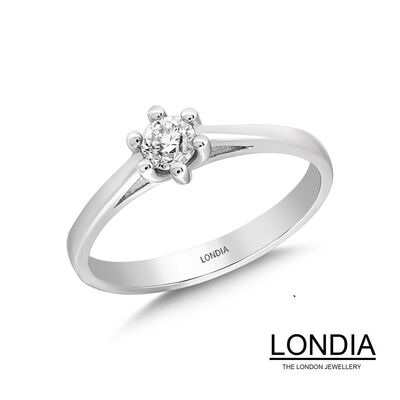 0.20 ct Diamond Minimalist Engagement Ring / 1117849 - 1
