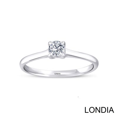 0.20 ct Diamond Minimalist Engagement Ring / 1124052 - 1