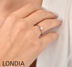 0.20 ct Diamond Minimalist Engagement Ring / 1124052 - 2