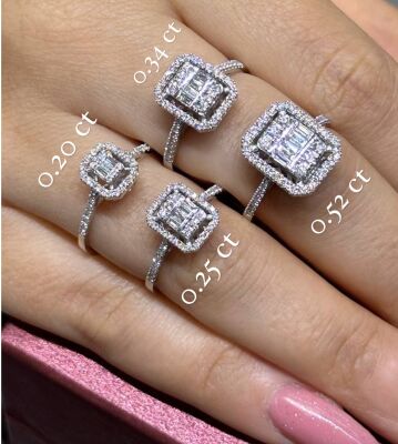 Mia Diamond Engagement Ring / Baguette Cut Ring / Best Seller Diamond Gold Ring / 1133317 - 1