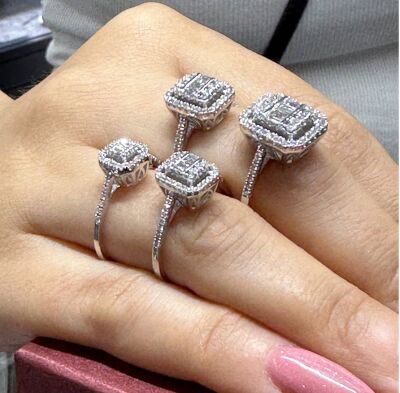 Mia Diamond Engagement Ring / Baguette Cut Ring / Best Seller Diamond Gold Ring / 1133317 - 3