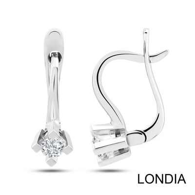 0.20 ct Londia Natural Diamond Solitaire Hoop Earring / 1114776 - 1