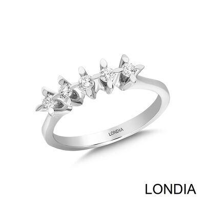 0.20 Karat Londia 5 Steine Diamant- Ehering / 1116557 - 1