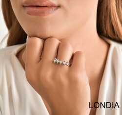 0.20 Karat Londia 5 Steine Diamant- Ehering / 1116557 - 3