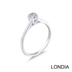 0.20 Karat Natürlicher Diamant Verlobungsring / Minimalistisch Design Ring / 1124052 - 3