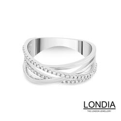 0.22 ct Diamond Lines Engagement Rings - 