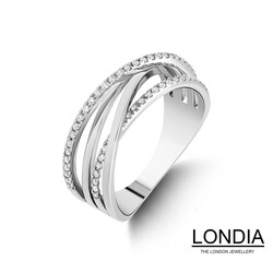 0.22 ct Londia Lines Ring With Natural Diamond / 1112593 - 2