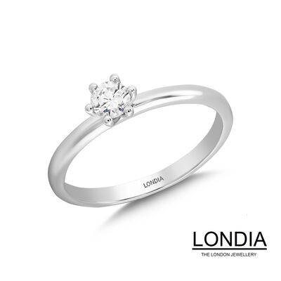 0.20 ct Diamond Minimalist Engagement Ring / 1116534 - 1