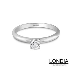 0.23 ct Diamond Minimalist Engagement Ring / 1116538 - 