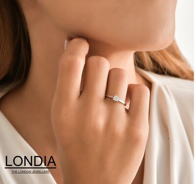0.20 ct Diamond Minimalist Engagement Ring / 1116538 - 3
