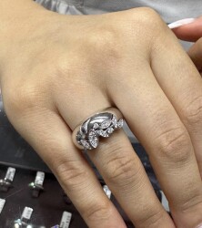 0.28 ct Diamond Ring/ Unique Round Cut Diamond Ring / Gold Ring / For Woman Gift Ring / Fashion Ring /1129768 - 1