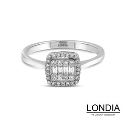 0.29 ct Diamond Engagement Ring / Baguette Ring /1116478 - 