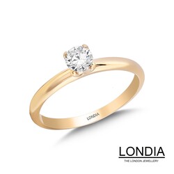 0.30 ct Diamond Minimalist Engagement Ring / F Color GIA Certificated /1116575 - 