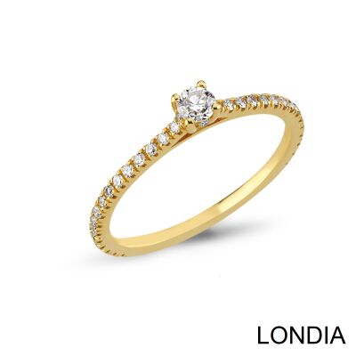 0.30 ct Londia Natural Side Diamond Engagement Ring / 1130997 - 1