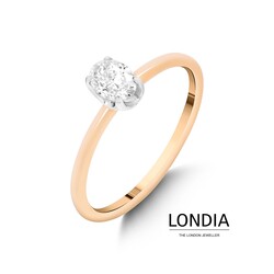 0.40 ct Oval Diamond Minimalist Engagement Ring - 2
