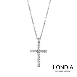 0.30 Karat Londia Diamant Kreuz Halskette / 1118628 - 
