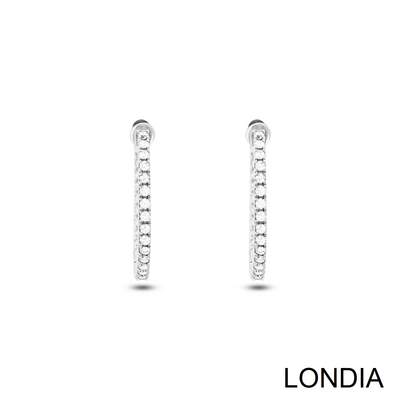 0.30 ct Londia Natural Diamond Hoop Earring / 1118963 - 3