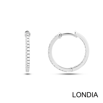 0.30 ct Londia Natural Diamond Hoop Earring / 1118963 - 1