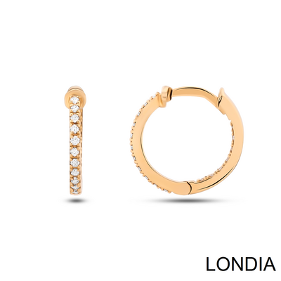 0.30 ct Londia Natural Diamond Hoop Earring / 1118963 - 4