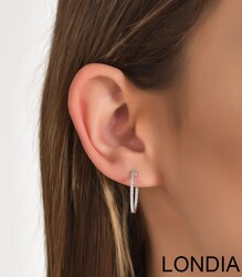 0.30 ct Londia Natural Diamond Hoop Earring / 1118963 - 2
