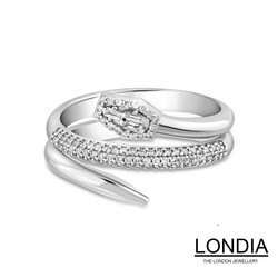 0.31 ct. Diamond Serpenti Fashion Engagement Ring - 