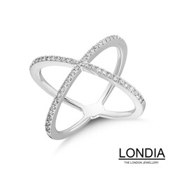 0.32 ct Diamond Double Band Fashion Ring / 1123423 - 2