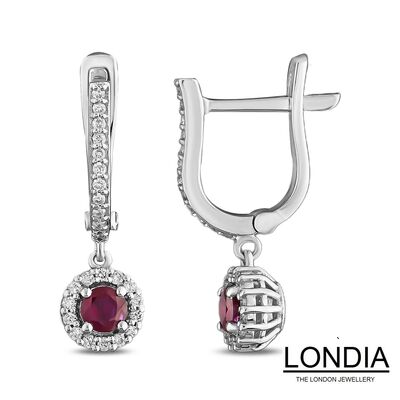 0.30 ct Londia Natural Ruby and 0.20 ct Natural Diamond Earring /1118819 - 1