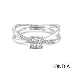 0.34 ct Diamond Double Band Fashion Ring / 1126526 - 