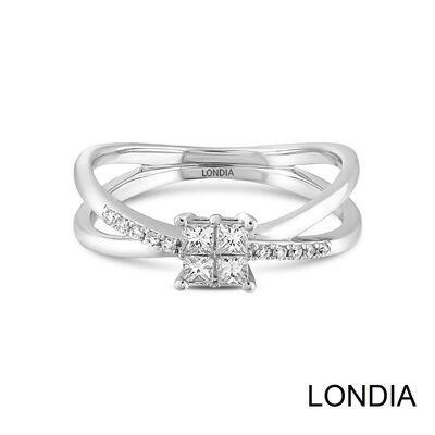 0.34 ct Diamond Double Band Fashion Ring / 1126526 - 1
