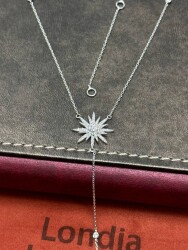 0.34 ct Diamond Sun Necklace / Design Dangling Pendant in Gold Diamond / Unique Necklace / 1134584 - 
