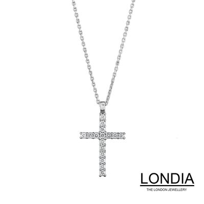 0.30 ct Londia Natural Diamond Cross Necklace / 1118628 - 1