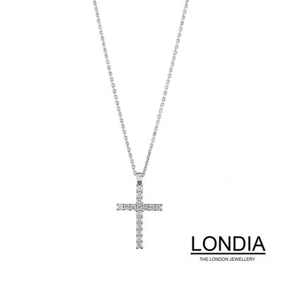 0.30 ct Londia Natural Diamond Cross Necklace / 1118628 - 2