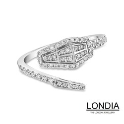 0.35 ct. Diamond Serpenti Fashion Engagement Ring - 