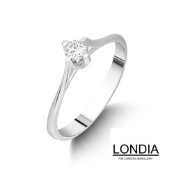 0.38 ct Diamond Minimalist Engagement Rings - 2
