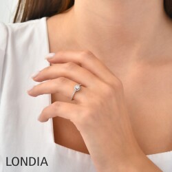 0.40 ct Londia Mira Diamond Halo Engagement Ring / 1126257 - 3