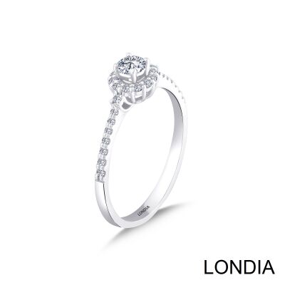 0.40 ct Londia Mira Diamond Halo Engagement Ring / 1126257 - 2