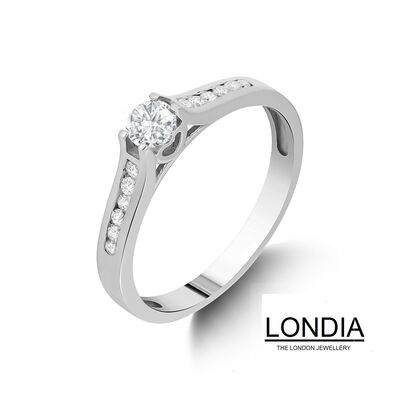 0.40 ct Londia Natural Side Diamond Engagement Ring / 1111837 - 1