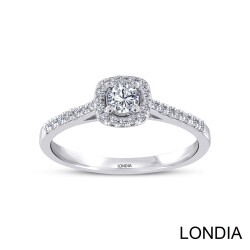 0.39 ct Diamond Cushion Halo Engagement Ring 1124727 - 