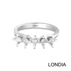 0.40 ct Londia Diamond 5 Stone Wedding Ring / 1116556 - 2